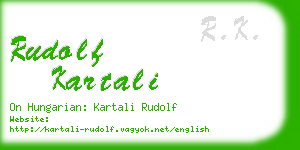 rudolf kartali business card